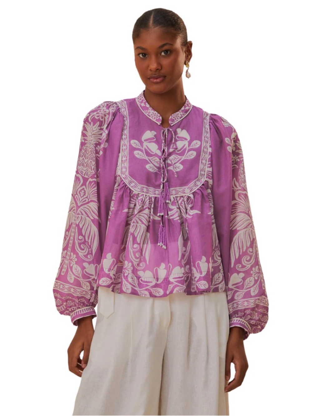 FARM Rio Sweet Gardens Blouse size xs